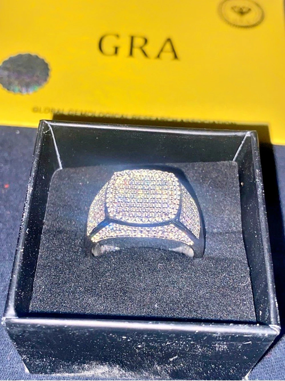 Pavé Ring in Silver 1.73ct color D